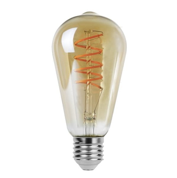 Bec vintage LED E27 ST65 cu filament 4W 2200K (galben auriu), 300Lm RABALUX