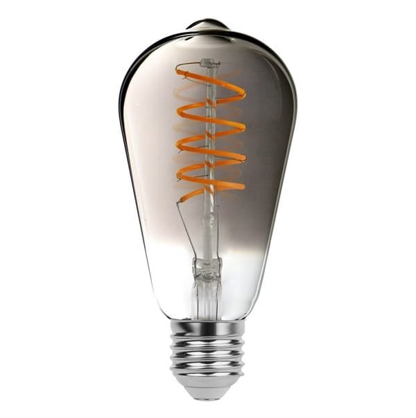 Bec vintage fumuriu LED E27 ST65 cu filament 5W 1800K (portocaliu închis), 200Lm RABALUX