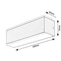 Lampă perete exterior LED 12W Rabalux Mataro Negru IP54 3000k