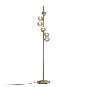 Lampadar auriu cu globuri Maytoni Dallas G9x6 28W cognac