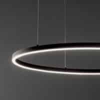 Lustră Led Cerc Negru Ideal Lux Oracle Slim D50 3000K 29W