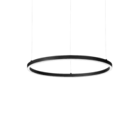 Lustră Led Cerc Negru Ideal Lux Oracle Slim D50 3000K 29W
