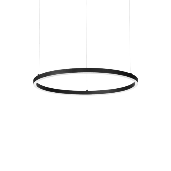 Lustră Led Cerc Negru Ideal Lux Oracle Slim D50 4000K 29W