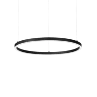 Lustră Led Dimabilă Cerc Negru Ideal Lux Oracle Slim D70 3000K 40W