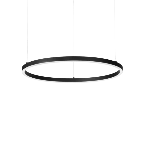 Lustră Led Dimabilă Cerc Negru Ideal Lux Oracle Slim D70 3000K 40W