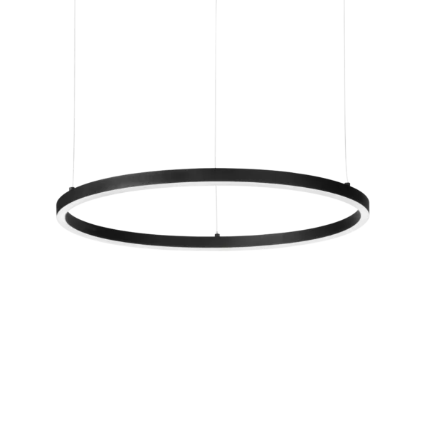 Lustră Led Dimabilă Cerc Negru Ideal Lux Oracle Slim D90 3000K 42W
