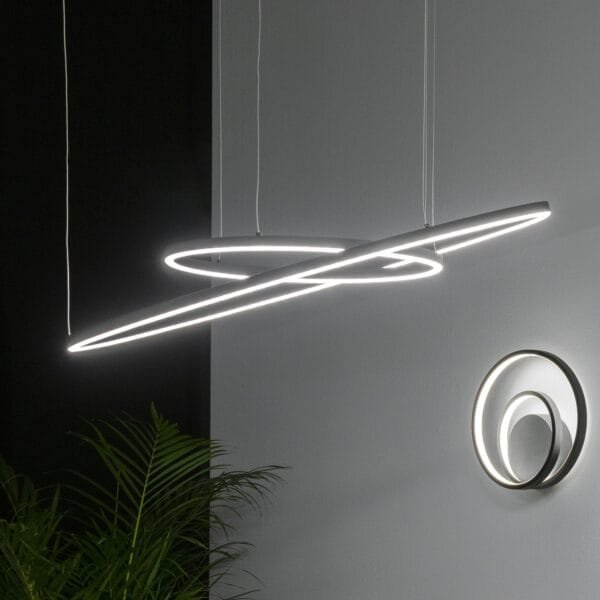 Lustră Led rotundă neagră Ideal Lux Oracle Slim D150 4000K 83W