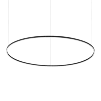 Lustră Led rotundă neagră Ideal Lux Oracle Slim D150 4000K 83W