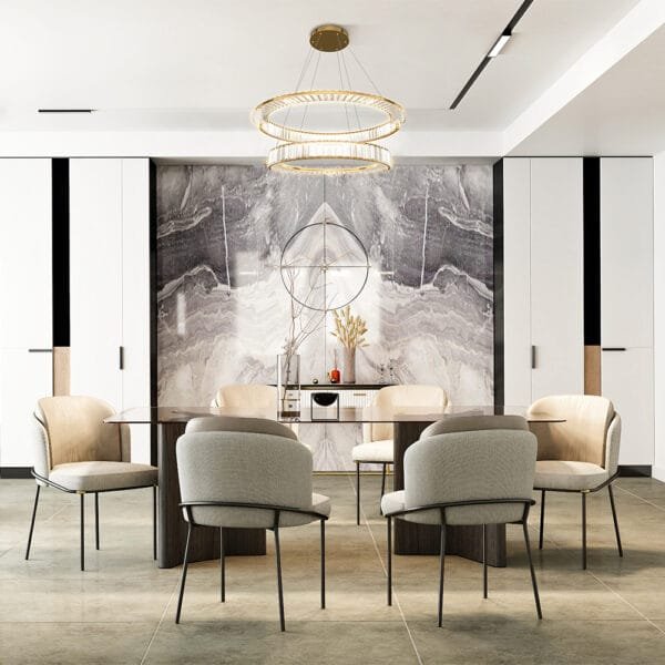 Lustră aurie din cristal Maytoni Krone 90W 4000K