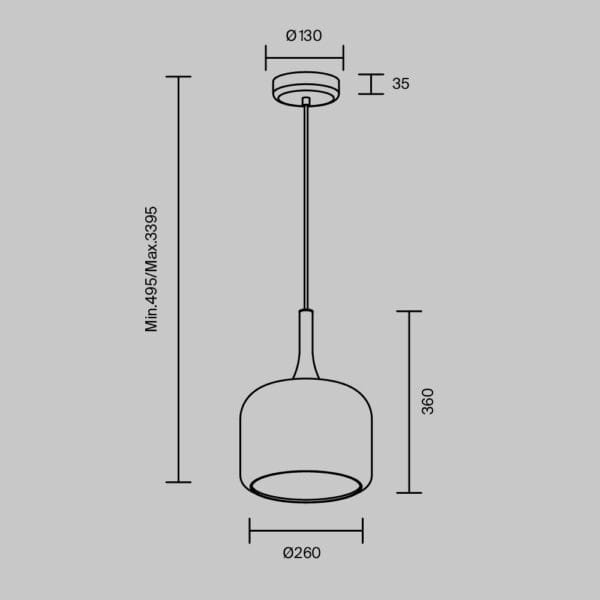 Pendul LED Maytoni Spirito 12W 3000K Auriu