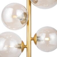 Pendul auriu cu globuri de culoarea chihlibarului Maytoni Dallas G9x6 28W