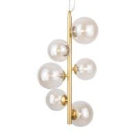 Pendul auriu cu globuri de culoarea chihlibarului Maytoni Dallas G9x6 28W