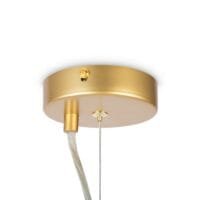 Pendul auriu cu globuri de culoarea chihlibarului Maytoni Dallas G9x6 28W