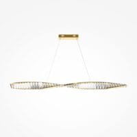 Pendul auriu din cristal Maytoni Krone 36W 3000K