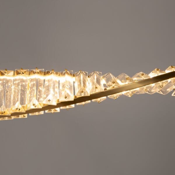 Pendul auriu din cristal Maytoni Krone 36W 3000K