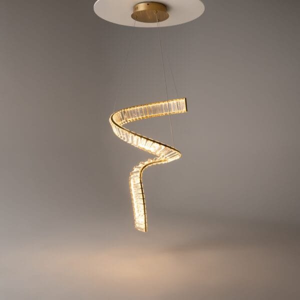 Pendul auriu din cristal Maytoni Krone 48W 3000K