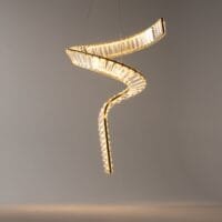 Pendul auriu din cristal Maytoni Krone 48W 3000K