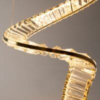 Pendul auriu din cristal Maytoni Krone 48W 3000K