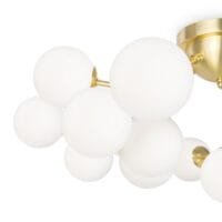 Plafonieră aurie cu globuri albe Maytoni Dallas G9x20 28W