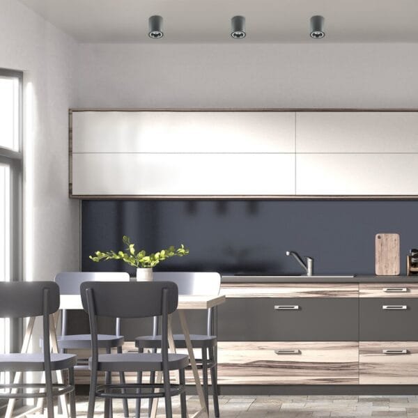 Spot aplicat gri cilindric Rabalux Kobald GU10 1X MAX 25W