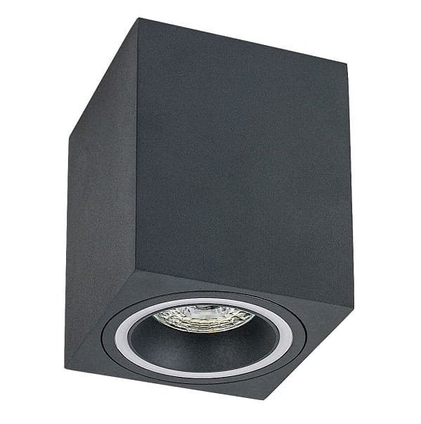 Spot aplicat gri dreptunghiular Rabalux Kobald GU10 1X MAX 25W