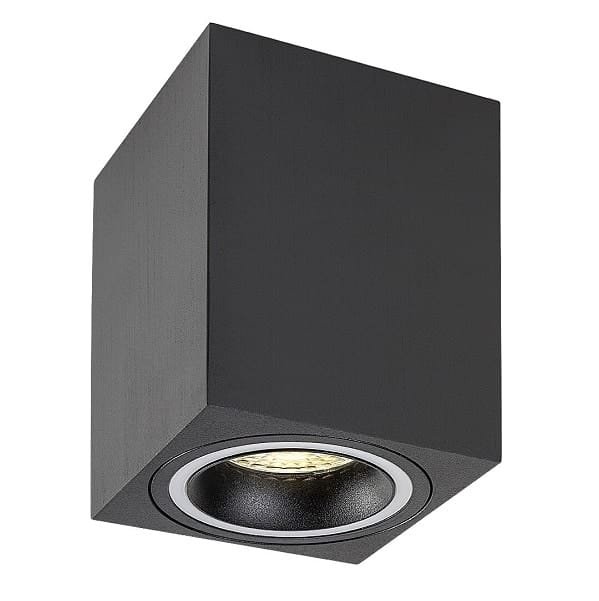 Spot aplicat negru mat dreptunghiular Rabalux Kobald GU10 1X MAX 25W