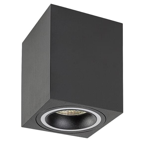 Spot aplicat negru mat dreptunghiular Rabalux Kobald GU10 1X MAX 25W