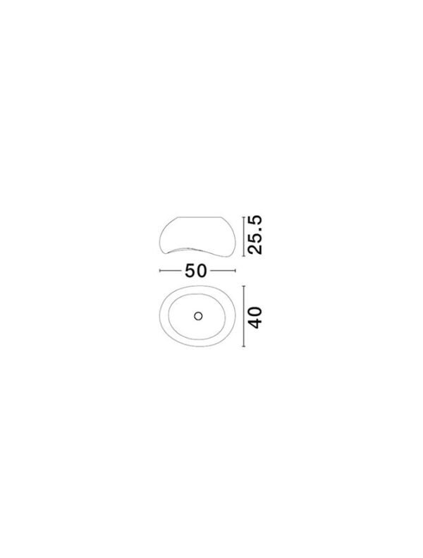 Plafonieră Aere D50 Nova Luce Maro E27 12W