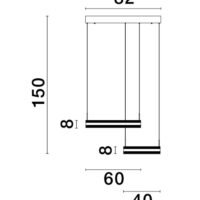 Lustra Living Dimabilă Nova Luce Agos LED 124W 3000K IP20 Lustra Living Dimabilă Nova Luce Agos LED 124W 3000K IP20