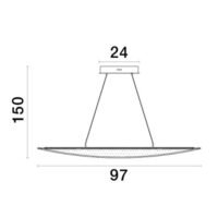9054450_8 Lustra Dormitor Dimabilă Nova Luce Agos LED 32W 3000K IP20