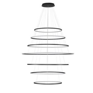 Lustră LED mare Nova Luce Maelo temperatură culoare reglabilă 2700-3000-4000K Dip Switch Dimabilă 260W D150