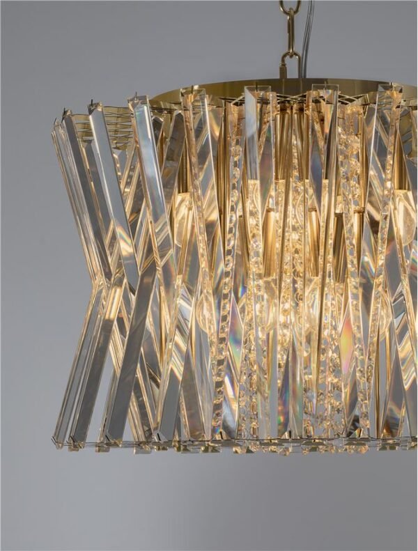 Lustră LED tip pendul Nova Luce Estrella E14 8x5W Alamă satinată