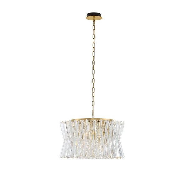 Lustră LED tip pendul din cristal Nova Luce Estrella E14 12x5W Alamă satinată