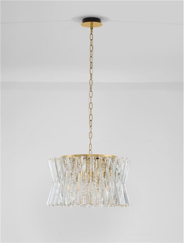 Lustră LED tip pendul din cristal Nova Luce Estrella E14 12x5W Alamă satinată