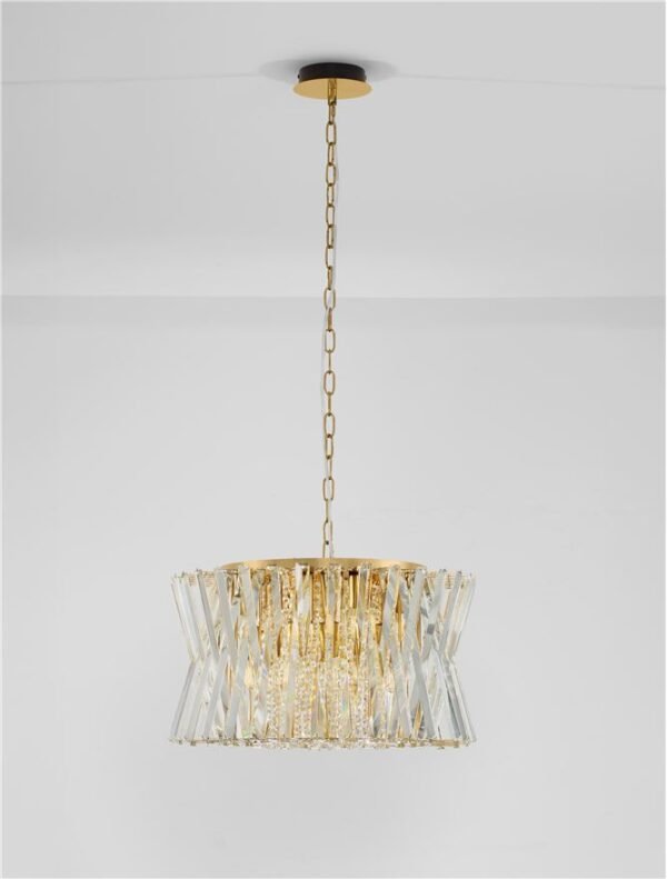 Lustră LED tip pendul din cristal Nova Luce Estrella E14 12x5W Alamă satinată