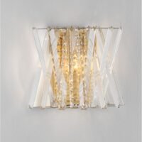Aplică LED din cristal Nova Luce Estrella E14 2x5W Alamă satinată