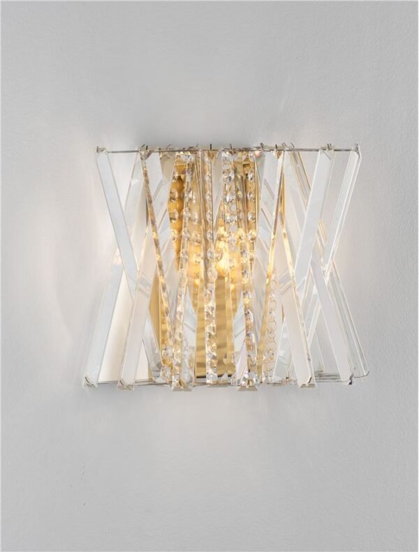 Aplică LED din cristal Nova Luce Estrella E14 2x5W Alamă satinată