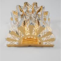 Aplică LED din cristal Nova Luce Estrella E14 2x5W Alamă satinată