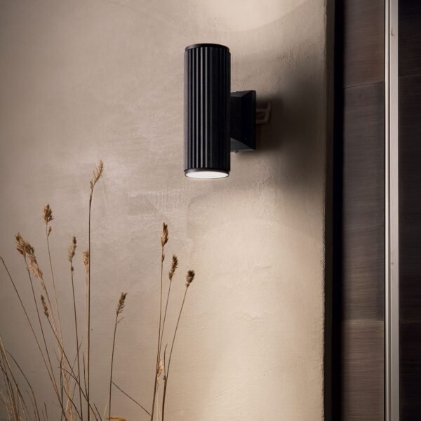 Aplica perete exterior cu difuzor dublu Ideal Lux Base negru