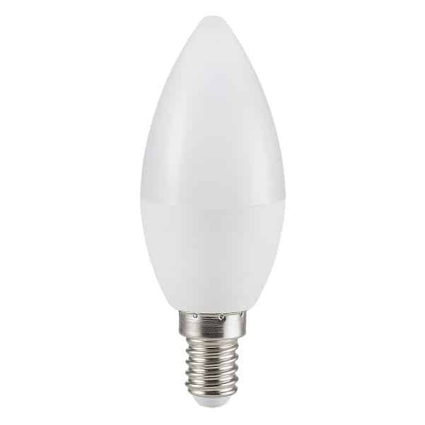 Bec Inteligent RGB, cu WIFI și Bluetooth controlabil prin aplicație mobilă, temperatură reglabilă 3000K-6500K LED E14 C37 5W 450Lm RABALUX