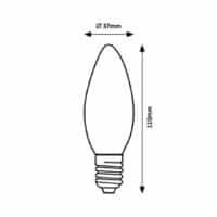 Bec Inteligent RGB, cu WIFI și Bluetooth controlabil prin aplicație mobilă, temperatură reglabilă 3000K-6500K LED E14 C37 5W 450Lm RABALUX