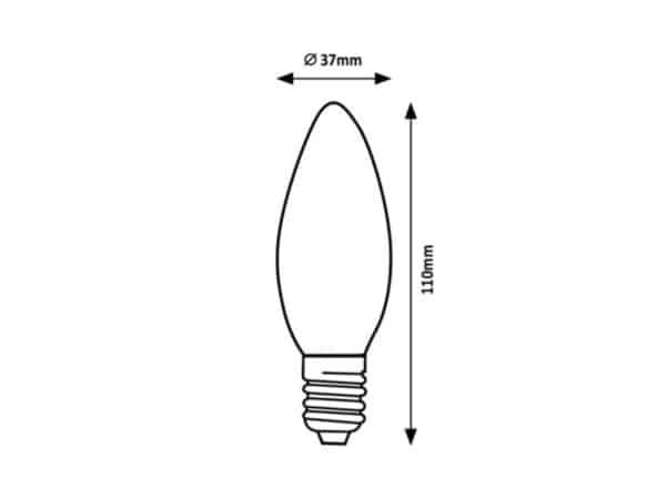 Bec Inteligent RGB, cu WIFI și Bluetooth controlabil prin aplicație mobilă, temperatură reglabilă 3000K-6500K LED E14 C37 5W 450Lm RABALUX