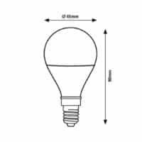 Bec Inteligent RGB, cu WIFI și Bluetooth controlabil prin aplicație mobilă, temperatură reglabilă 3000K-6500K LED E14 G45 5W 450Lm RABALUX