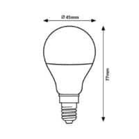 Bec LED 5W E14 G45 3000K (alb cald) 470Lm RABALUX