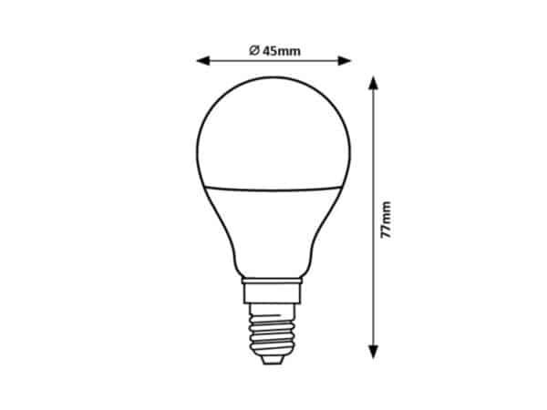 Bec LED 5W E14 G45 6500K (alb rece) 470Lm RABALUX