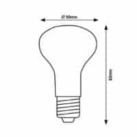 Bec LED 5W E14 R50 3000K (alb cald) 470Lm RABALUX