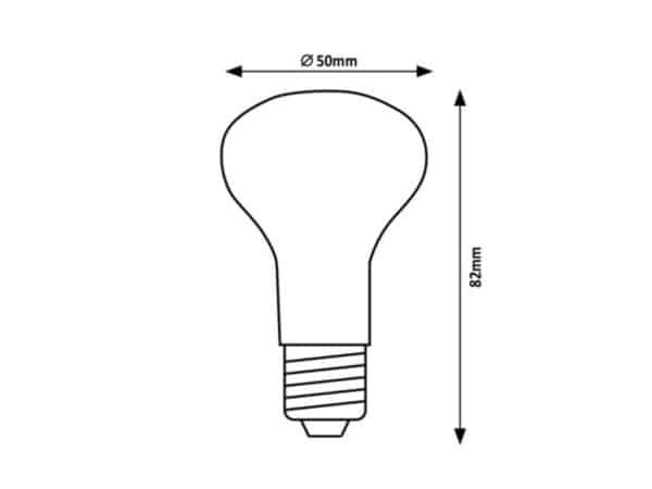 Bec LED 5W E14 R50 3000K (alb cald) 470Lm RABALUX