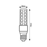 Bec LED 6W E14 T20 3000K (alb cald) 570Lm RABALUX