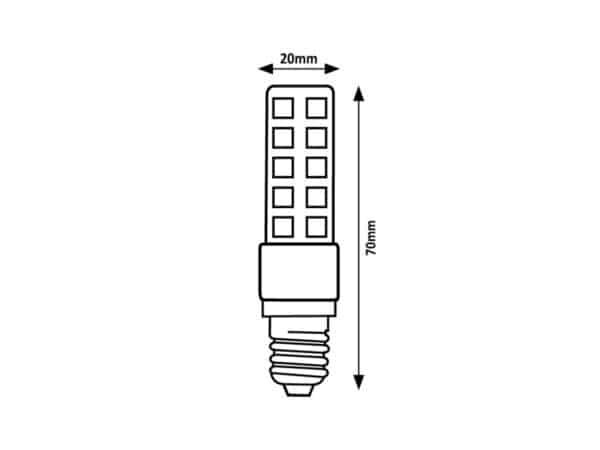 Bec LED 6W E14 T20 3000K (alb cald) 570Lm RABALUX