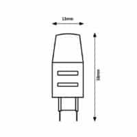 Bec LED COB G4 2W 4000K (alb natural) 230Lm RABALUX
